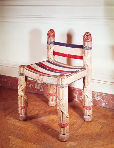 Chair with Revolutionary attributes by French School